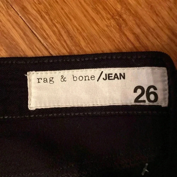 Rag & Bone women’s 10 in Capri - black velvet - size 26 - skinny - Picture 4 of 9